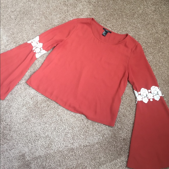Forever 21 bell sleeve top - Picture 2 of 4